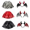 Five Dolls Halloween Bat Headband With Funny Animal Wings And Devil Skirt Costume