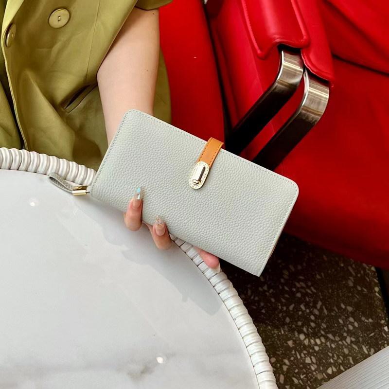 2026 Nuova Pelle di Mucca Morbida Portafoglio Lungo da Donna Grande Capacità Borsa a Mano Temperamentale Telefono Cellulare
