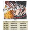 Bleach Kurosaki Ichigo Anime Cartoon Blanket Quality Warm  Throw Blanket Winter Airplane Travel Outdoor Print Bedspread
