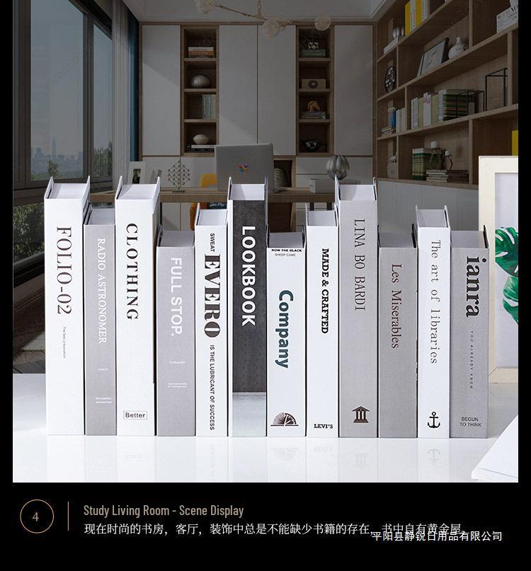 Minimalist Faux Book Decor for Living Room Display