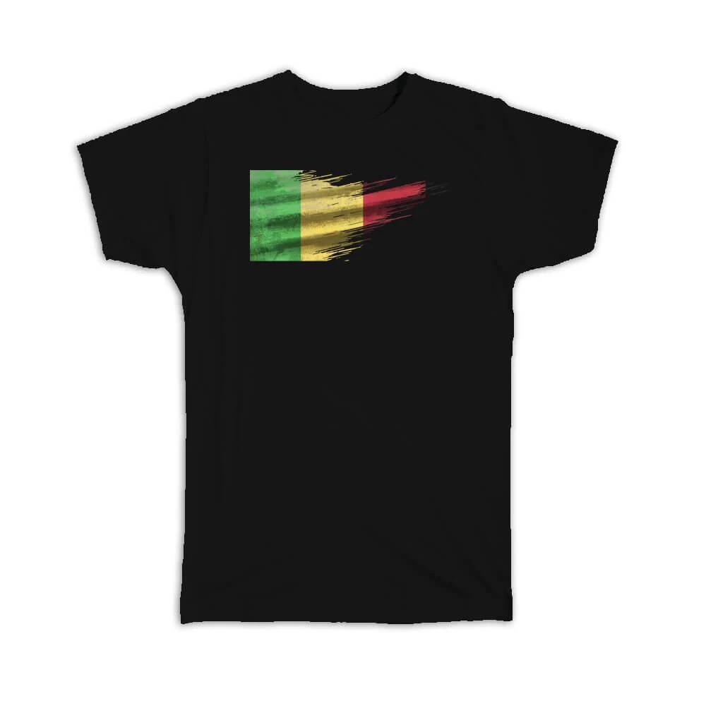 Gift T-Shirt : Mali Flag Malian Travel Expat Country Artistic 4XL