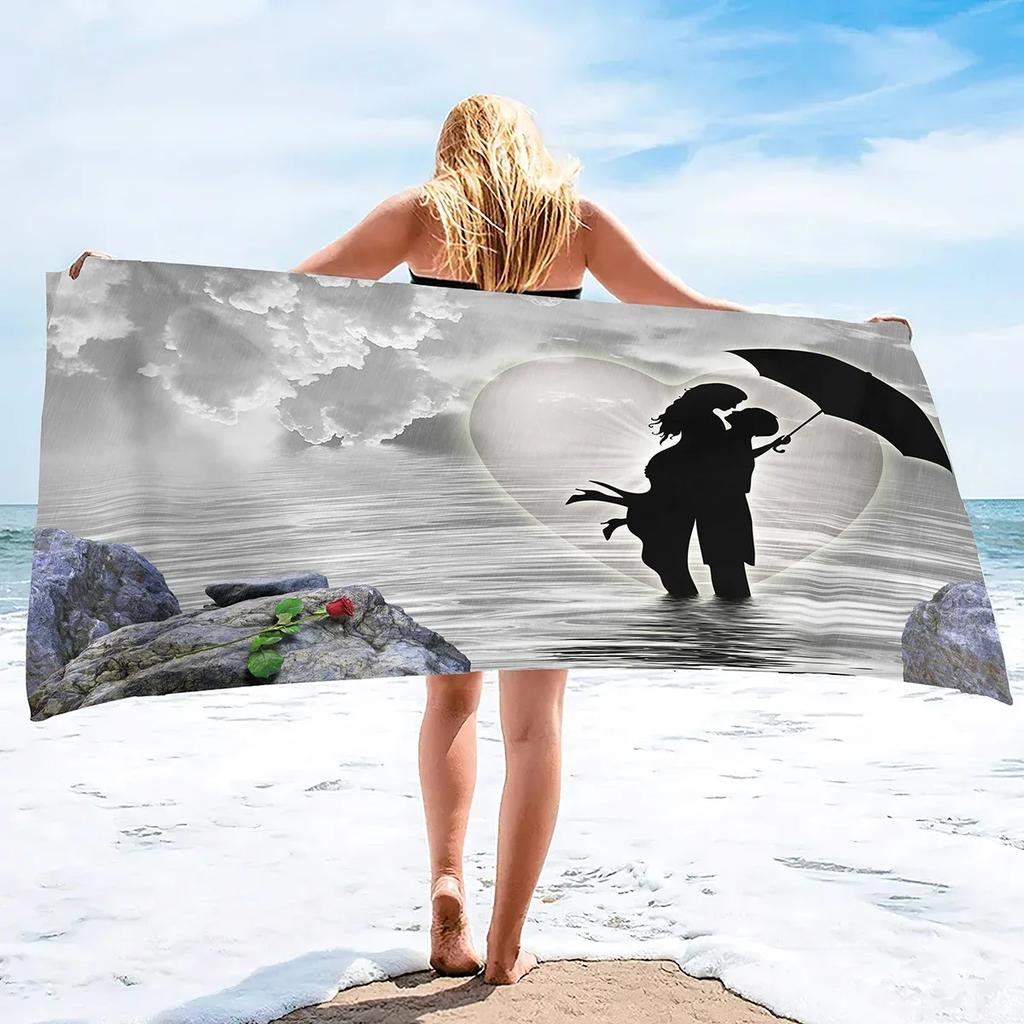 Art Poster Beach Towel Oversized,Super Absorbent Sand Free Thick Microfiber Beach Towel Quick Dry Bath Pool Sports Travel Towels