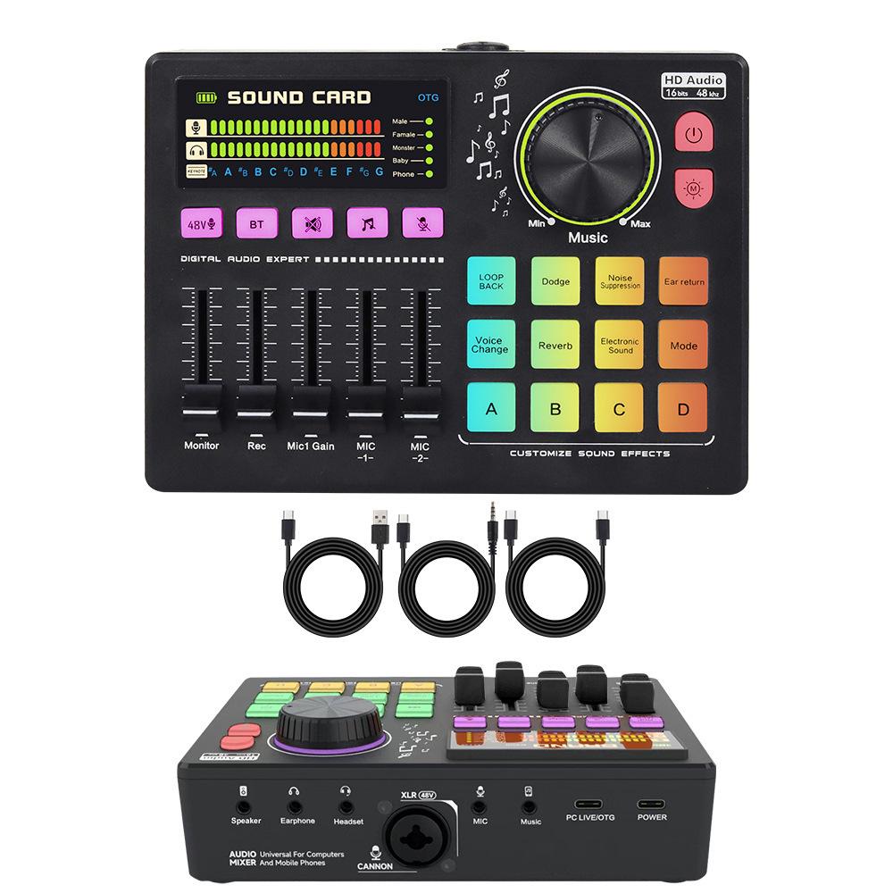 BM800 USB Microphone and Sound Card Set for Mobile, PC & Podcast with Headphones