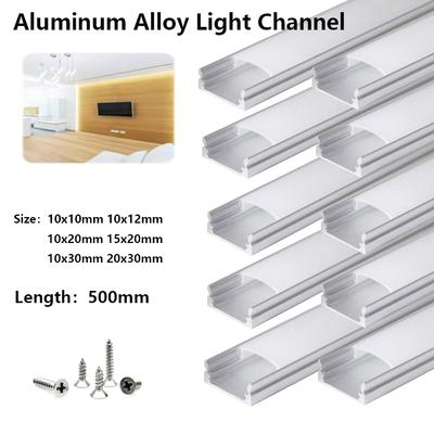 U-shaped LED Diffusion Channel, LED Aluminum Profile System, with PVC Frosted Cover, Aluminum Profile Suitable for LED Strips