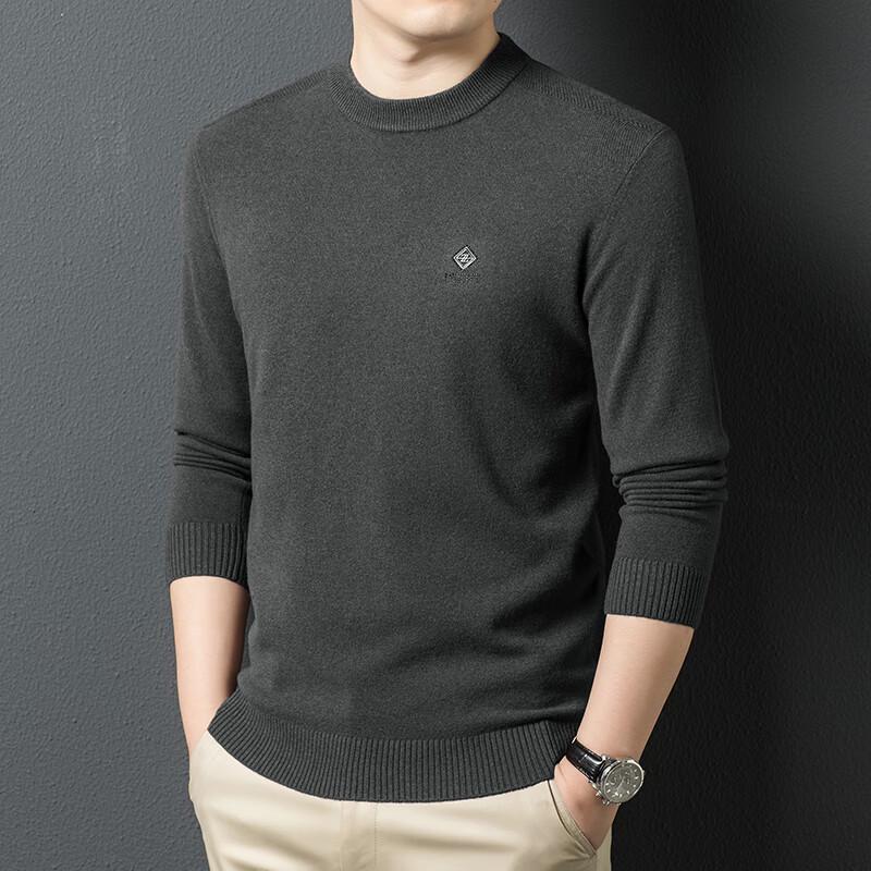 Men's 100% Merino Wool Round Neck Pullover Sweater