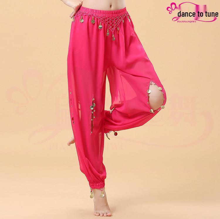 

Индийский танец живота Выступление и Практика Брюки-фонарики с монетами One Size (fits 45-70 kg)