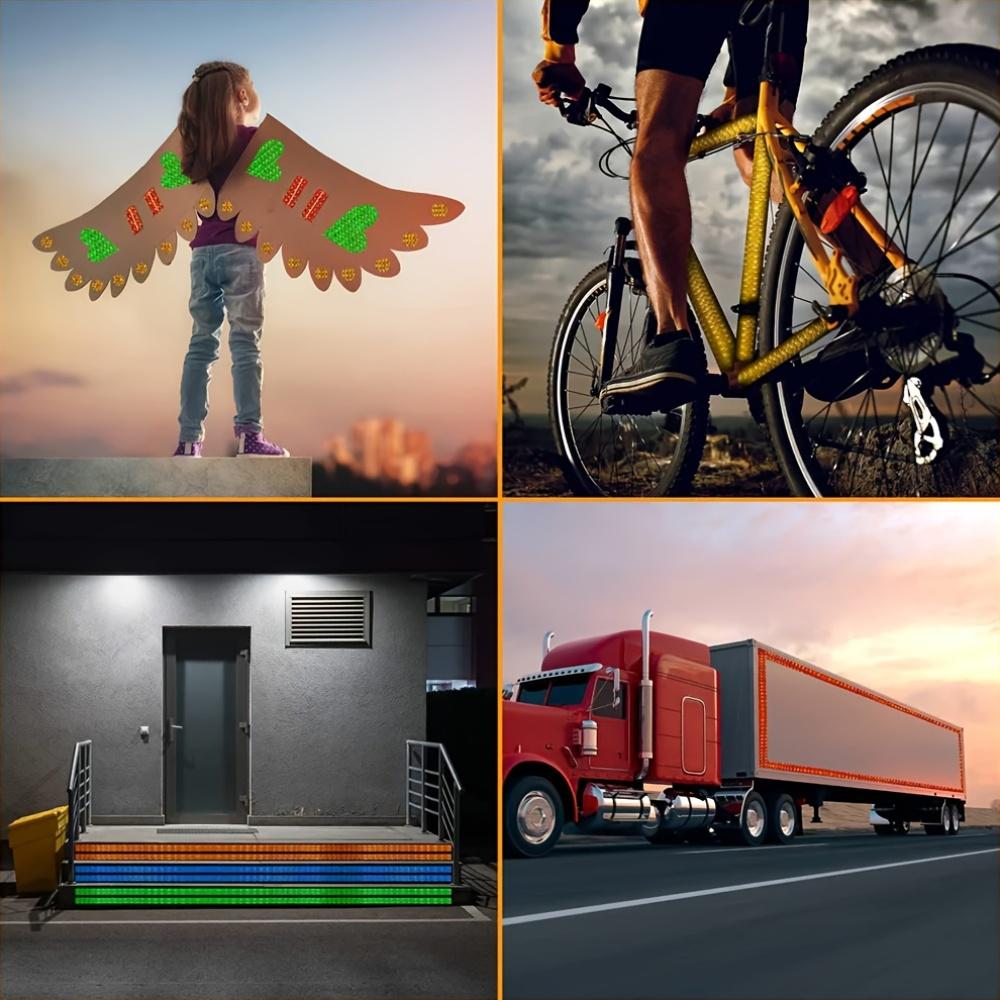 8 Meter Auto Reflektierende Streifen Aufkleber Klebeband für Motorrad Fahrrad Karosserie Felge Rad Streifenband Dekorativer Reflektor Blau/Rot/Gelb
