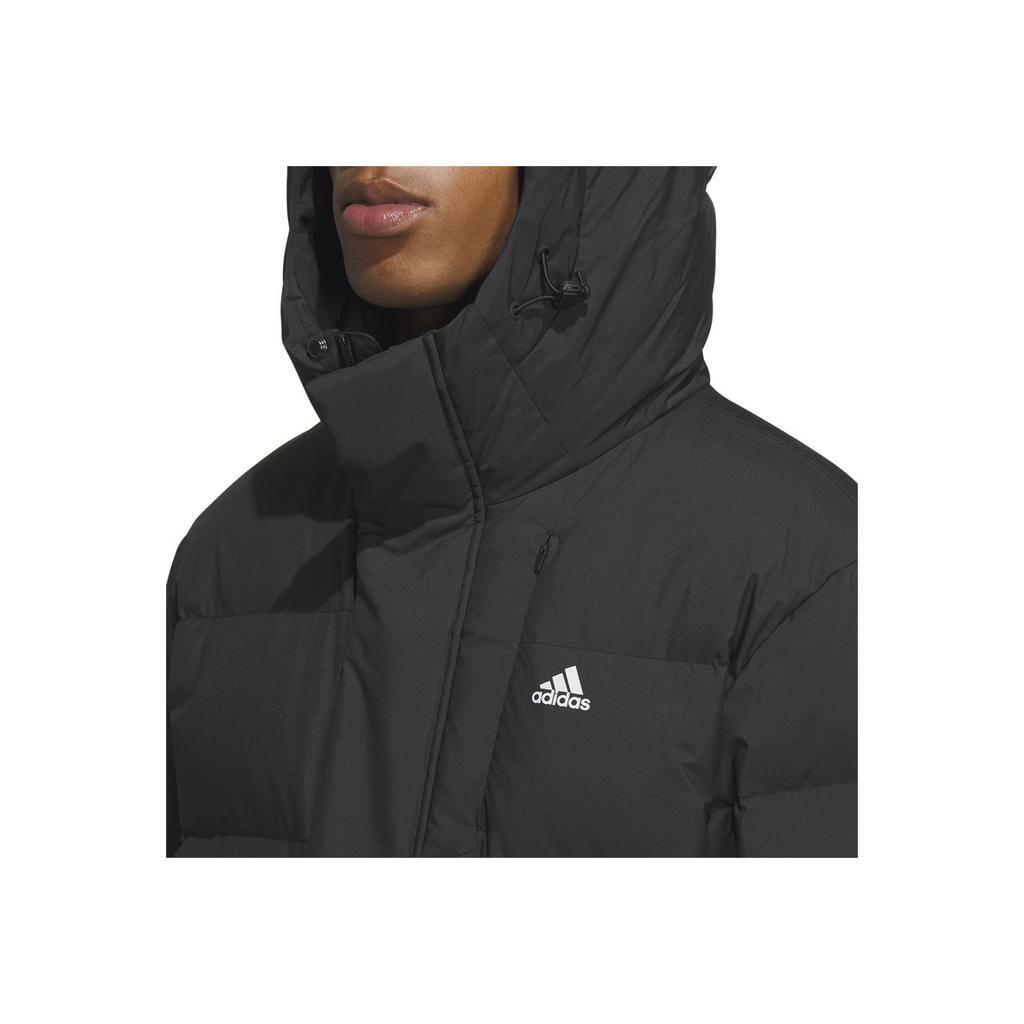 Adidas Logo Casual Windproof Warm Loose Hooded Jacket Men Jackets Black IW0779