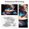 RUOPOTY Paint By Numbers For Adults Starter Kits Coffee Picture On Numbers Coloring Acrylic Paint With Brushes For Diy Gift