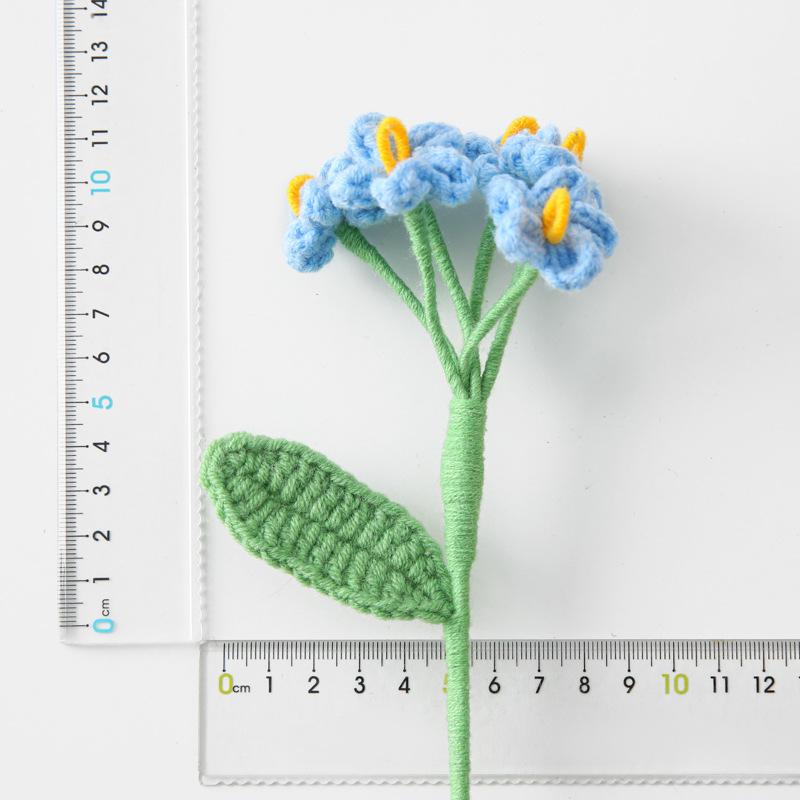 1pc Crochet Flowers Finished Bouquet  Handwoven Knitted Graduation Flower Cute Artificial Decorative Flowers Wedding Home Decor