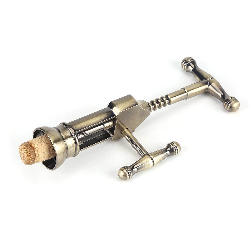 Portabel Retro Rödvinflasköppnare Korkskruv Korkdragare Barverktyg