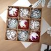 Transparent Painted Christmas Ornaments: Nine-Piece Flocked Ball Set for Tree Décor