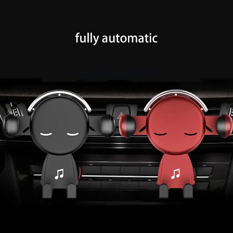 Heißer Schwerkraft-Handyhalter Lüftungsschlitzhalterung Cartoon Kreativ Navigation Handyhalter Für Iphone Autozubehör Dropshippin