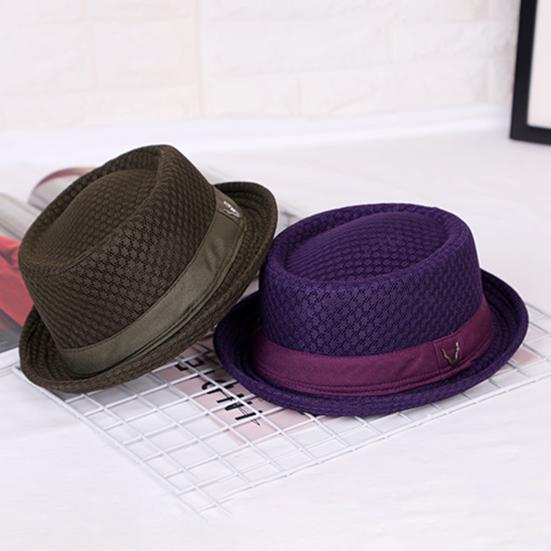 Jazz Hat, Foldable Pig Ear Sun Hat with UV Protection, Breathable Mesh Summer Travel Hat for Women Men