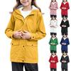 2025 Kids' Velvet-Lined Rainproof Hooded Windbreaker - New European American Style