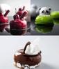 Multifunctional silicone model mousse cake mold, mousse mold, baking mold, ice cream mold (8-hole round mold)