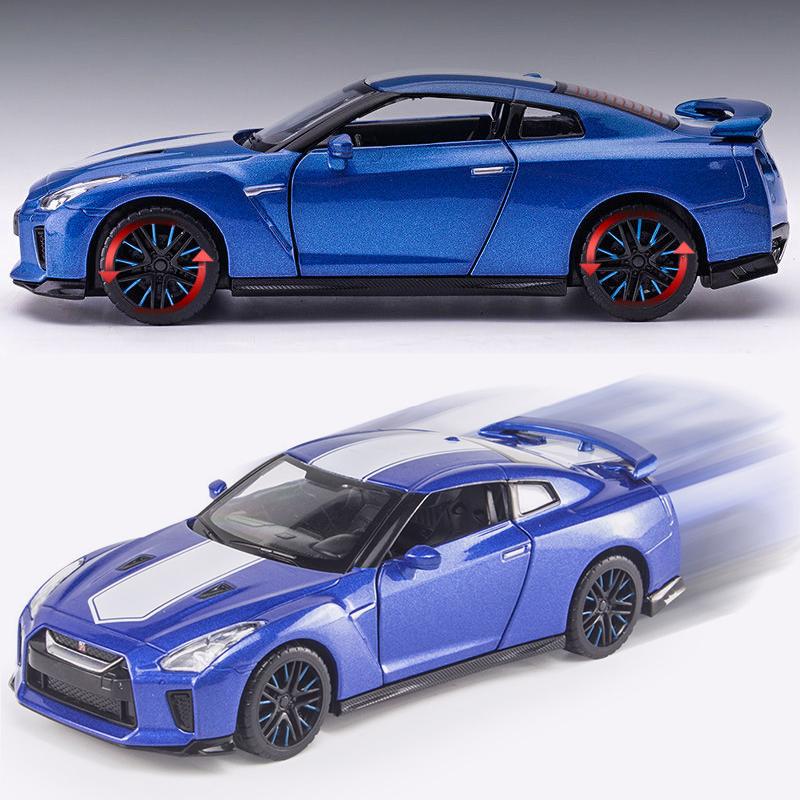 1/32 Adatto per GTR R35 50th Anniversary Mold Toys Car Toys Modelli di auto Giocattoli in metallo Serie di auto Giocattoli pullback per bambini
