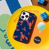 Lobster On Stripes Ocean Phone Case For iPhone 17,16,15,14,13,12,11,Pro,Max,Plus,Mini,SE4,E Magnetic Magsafe Wireless Charging