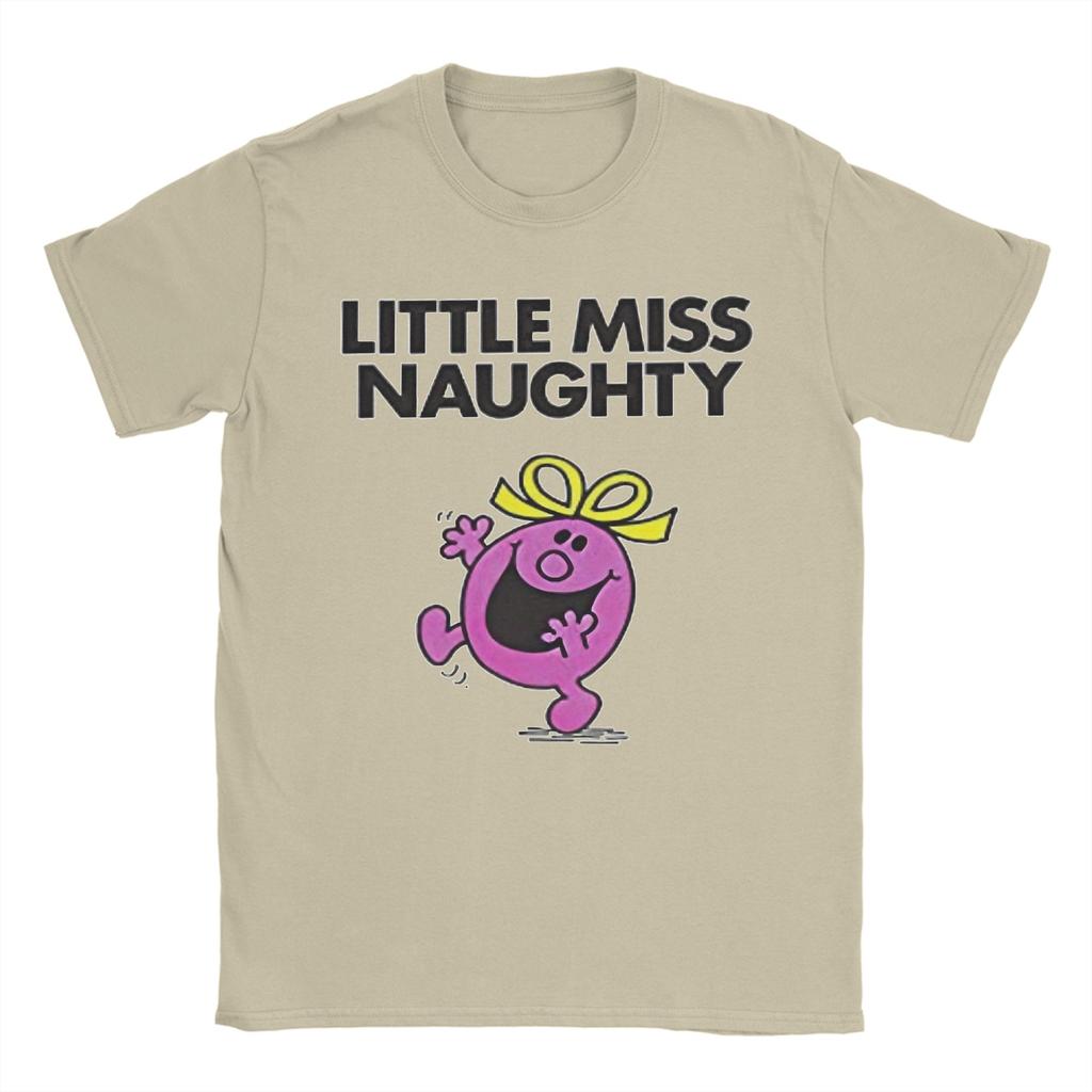 Little Miss Naughty T Shirt Cotton Novelty T-Shirts Crew Neck Mr Men Little Miss Tee Shirt Short Sleeve Clothes Plus Size
