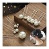 12pcs Pearl Hair Pins for Women, U-Shaped Bridal Hair Accessories for Wedding, Graduation, Anniversary, Photo Shoots - Bronze Color, Faux Pearl,