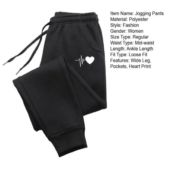 Women Jogging Pants Elastic Drawstring Waist Solid Color Sport Trousers with Pockets Exercise Gym Pants Streetwear