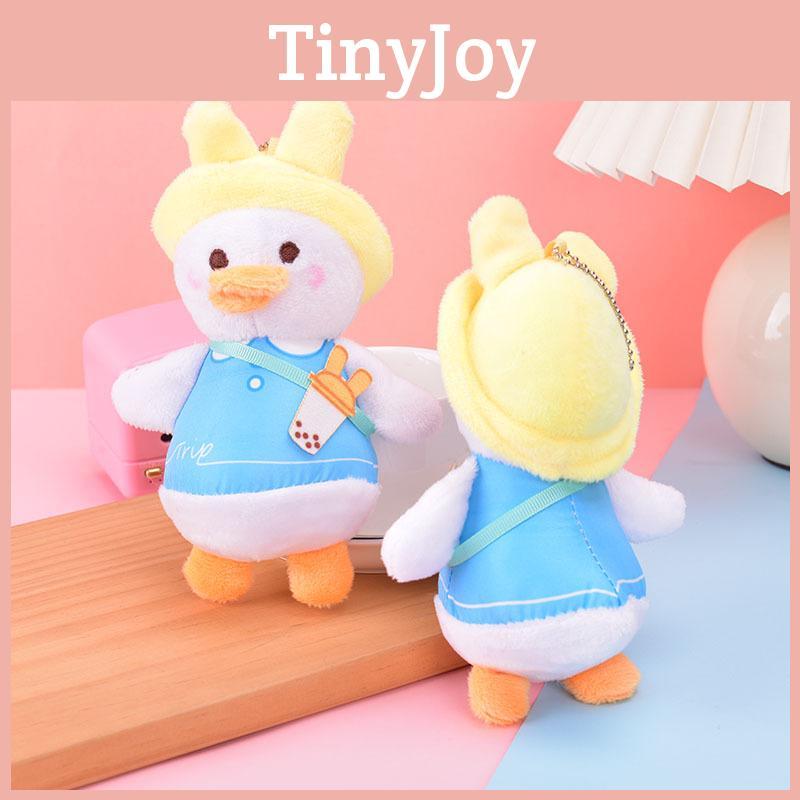 Adorable Japanese-style Plush Duck Keychain For Kids Soft Pp Cotton Toy