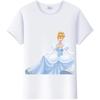 T-shirt Kawaii Disney Cartoon Ragazza Camicia Principessa Donna Estate 2024 Abbigliamento Y2K Top Manica Corta Magliette Carine Bluse Bianche Larghe