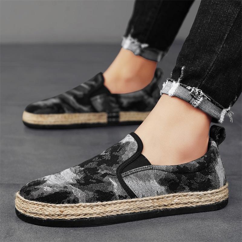 2026 Bequeme Herren Fischer Casual Canvas Slip-On Ballerinas mit PVC-Sohle Modische Schuhe für den täglichen Spaziergang Mehrere Farboptionen