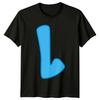 L Initial Alphabet Unisexs TShirt Unisexs Tee Graphic Unisex Top Gift Idea