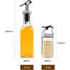 Oliere e Saliere con Base per Olio(Set di 5), Set da cucina per principianti, imbuto gratuito, flaconi dispenser per olio in vetro antigoccia, shaker in vetro