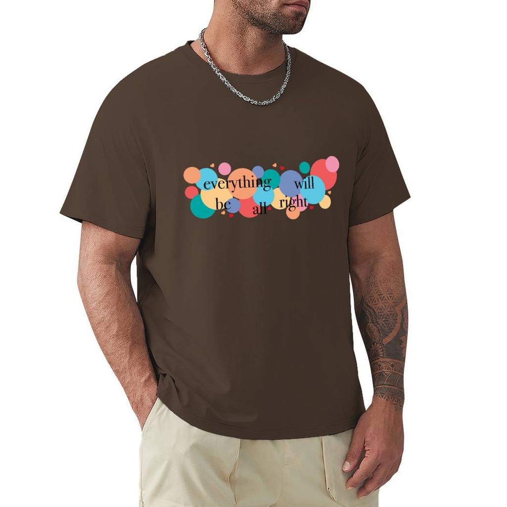 Everything Will Be All Right / Falsettos Dots T-Shirt Quick Drying Oversized T Shirt Animal Prinfor Boys Shirts Graphic Tee Men