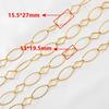 1Meter Stainless Steel Gold Plated Link Chain for Needlework DIY Men Necklace Bracelet Jewelry Making Materials Supplies No Fade