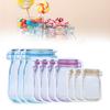 Sealing Zipper Bag Reusable Portable Food Saver Storage Bags Snack Zip Lock Bags(#3 3pcs L 4pcs m 3pcs S )