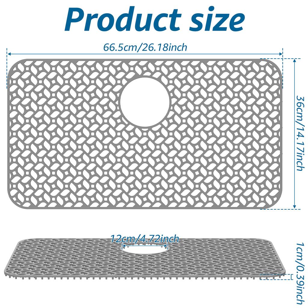Silicone Sink Drain Hollow Kitchen Filter Splash Mat Table Decoration Sink Mat Non Slip Kitchen Drain Mats Protector Heat Resist