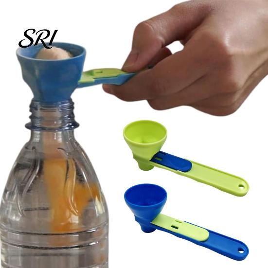 Powdered Milk Measuring Spoon 2Pcs Mess-Free Funnel Scoop Sliding for Protein Powder Coffee Spill-free Ingredient & No-Spill Long Handle Supplement