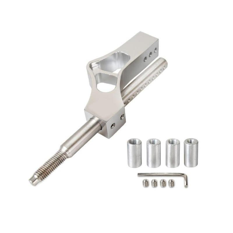 With 4 Adapter Adjustable Height New Adjustable Height Car Shift Knob Extender Aluminum Lever Single Bend Shifter Extension
