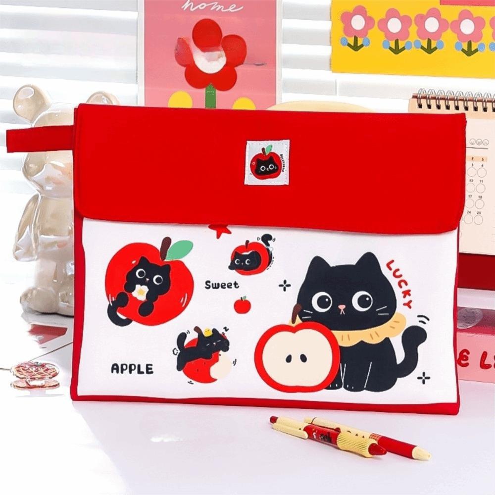 Large Capacity Handheld Document Organizer Multi-functional Test Paper Storage Bag  Exam Papers красный