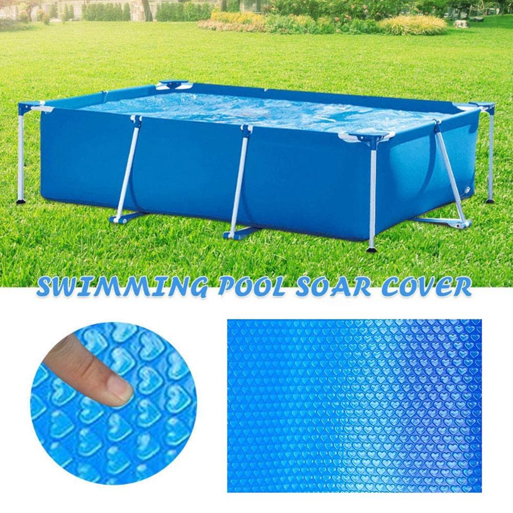 Solar Pool Cover Rectangle Solar Blanket for Pools Inground Aboves Ground Swimming Pool Solar Cover