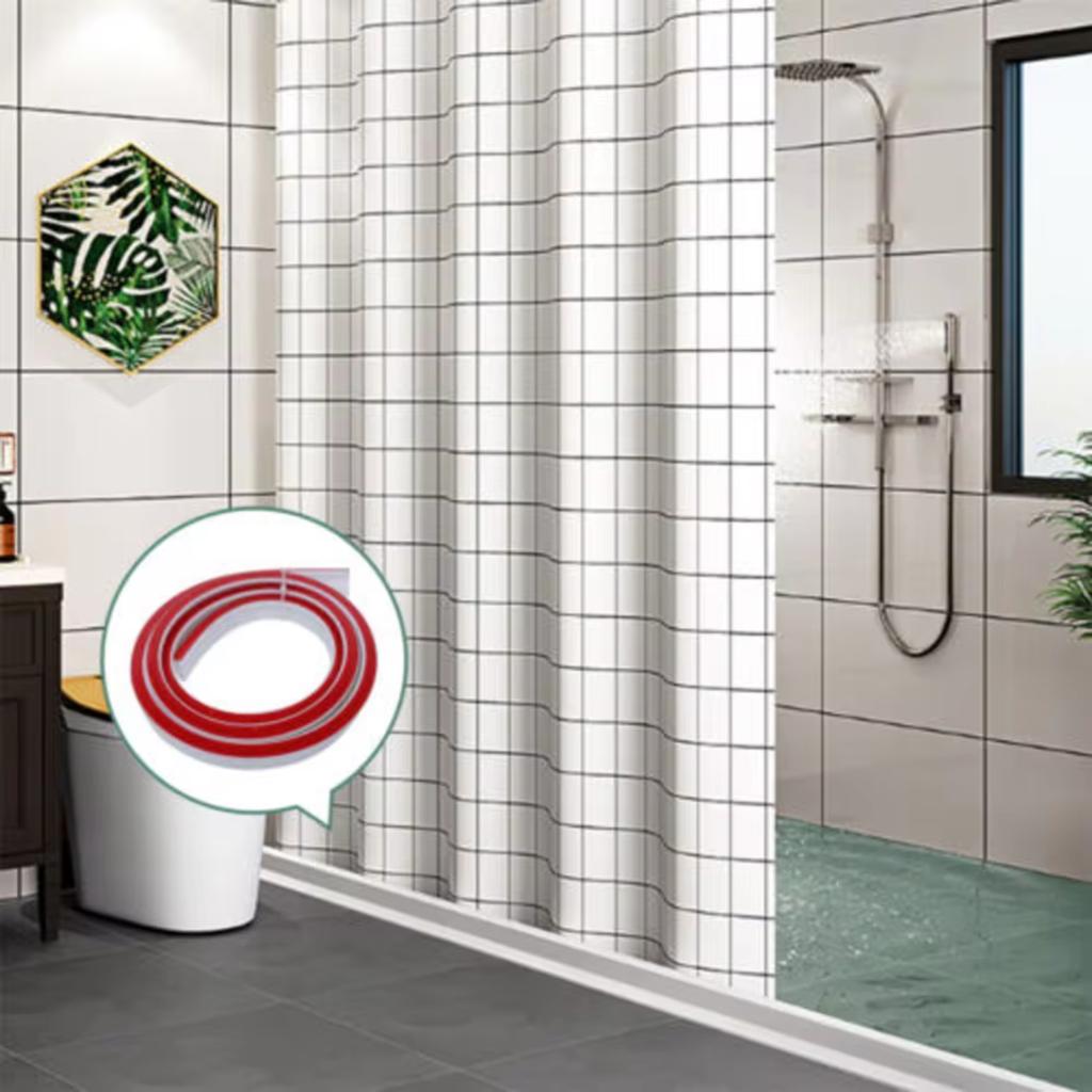 Duschbarriär Vattenhållande List Stoppare Tröskel Vattenavvisare Hopfällbar Duschtröskel 2m Diskbänk Hushållsregler Vattentät