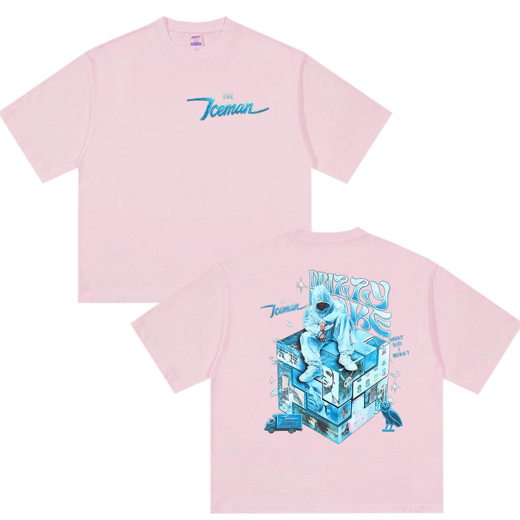 Drake Iceman What Did I Miss Album Merch Shirts Men's Vintage Cotton Y2K Short Sleeve T-Shirt Rap Man Clothing