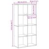 Bookshelf Black Oak Look 69.5 x 29 x 137.5 cm