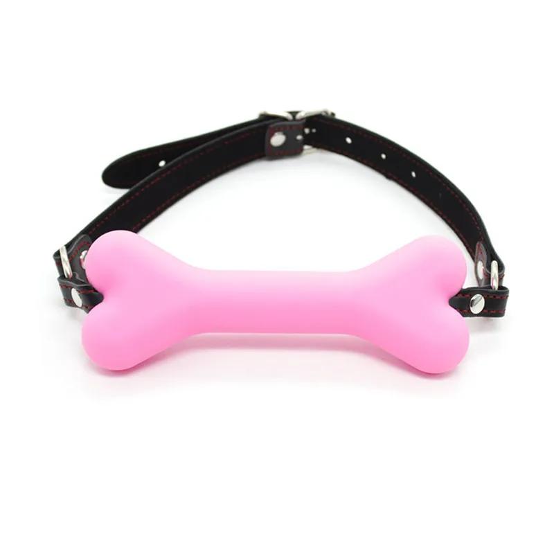 Soft Harness Mouth Silicone Dog Bone Ball Gag Open Mouth Gag  Bondage Slave Gag Sex Products Sm  Sex Toys for Women