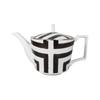 Piatto piano in ceramica a scacchi bianco e nero Tazza da caffè e piattino in bone china Piatti per cibi occidentali Stoviglie eleganti per la casa Tazza