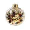 3D Christmas Ornament Transparent Ball with Holiday Scene Hanging Decoration for Christmas Tree