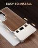 Oatsbasf Solid Wooden Phone Case for Samsung Galaxy S25 Ultra Magnetic Shockproof S25 Ultra Case Metal Frameless Easy To Install