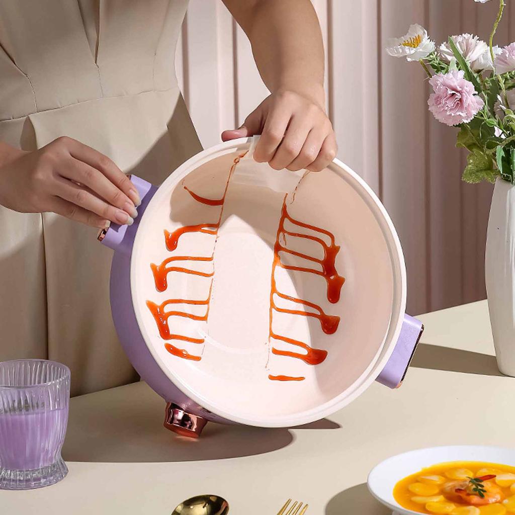 Electric Cooking Pot 3.5L 3 Temp Modes Antisticking Multi Function Electric Cooker for Home Cooking