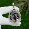 925 Sterling Silver Oval Natural Picasso Jasper Amethyst Bezel Pendant Jewelry