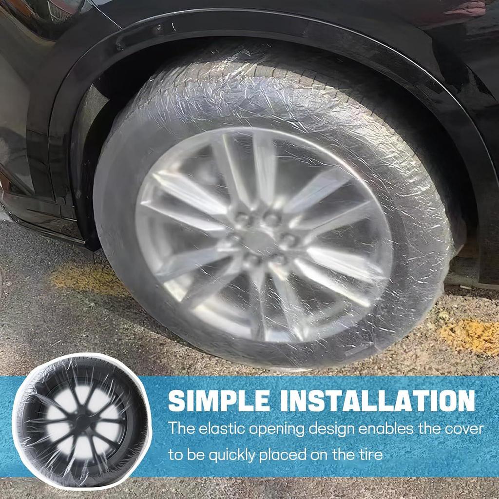 Thickened Transparent Disposable Car Cover - Rainproof & Dustproof Protection Set