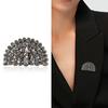Fashion Retro Corsage Accessories, Full Diamond Peacock Screen Brooch, Creative Personality Flash Animal Pin
