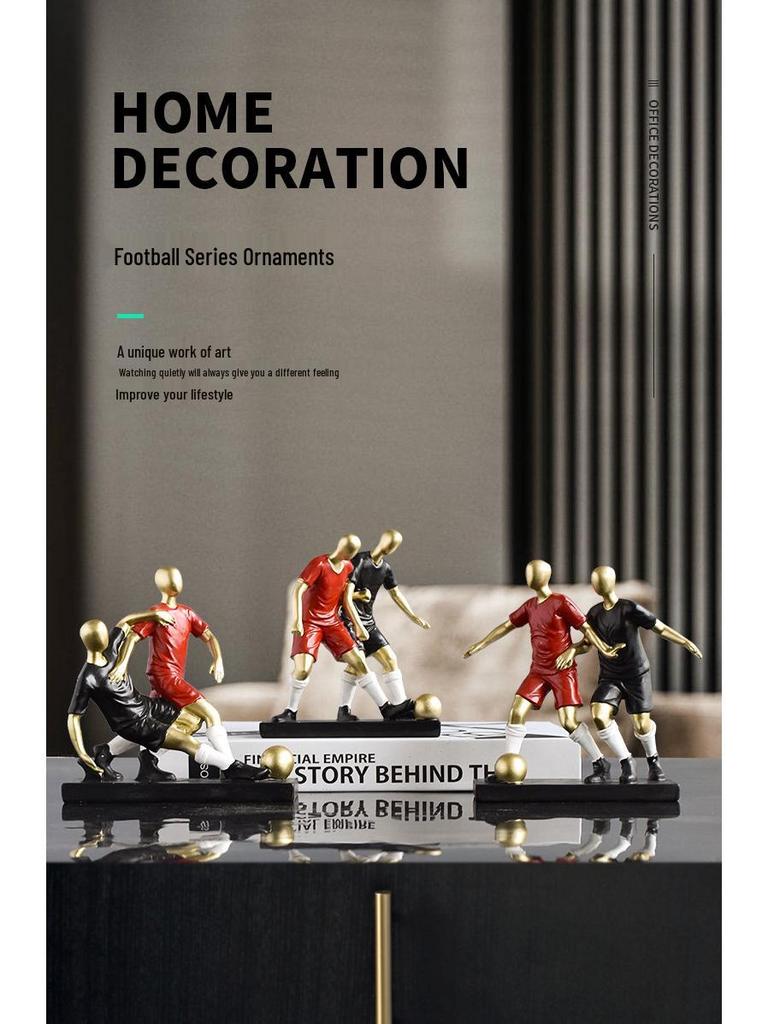 Elegant Mini Football Player Figurine for Home Decor